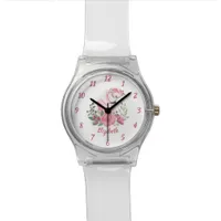 Personalized Pretty Pink Flamingo  Watch
