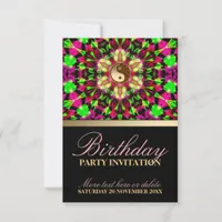 Colourful Spirit Birthday Party Invitation