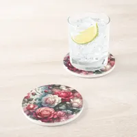 Timeless Rose Floral Charm Coaster