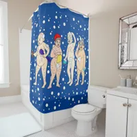 Funny Old People Covered in Bubbles   Shower Curtain