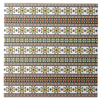 Southwest Yellow Butterflies Graphic Pattern Ceramic Tile