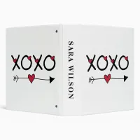 XOXO Valentines 3 Ring Binder