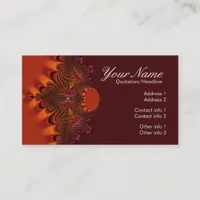 Rustic Fractal Elegance Business Card