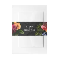 Sultry Nights Floral Wedding ID829 Invitation Belly Band
