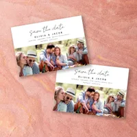 Modern Handwritten 3 Photo Wedding Save The Date