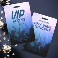 Blue VIP All Access Concert Badge