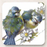 Cheerful Happy Vintage Birds Coaster