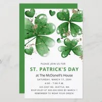 Budget Gitter Shamrock St Patricks Day Invitation