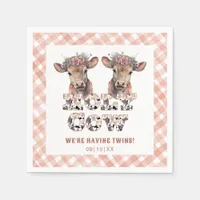 Holy Cow Twins Rustic Baby Shower Napkins