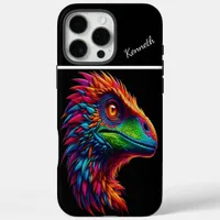 Raptor Rainbow Dino Portrait iPhone 16 Pro Max Case