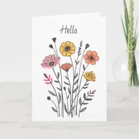 The Earth Laughs Emerson Quote Flower Bouquet Card