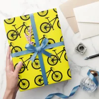 Mountain Biking Cycling Cyclist Birthday Wrapping Paper