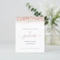 Budget 2024 Graduation Rose Gold Glitter Announce