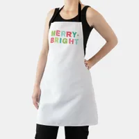 Merry + Bright Colorful Christmas Apron