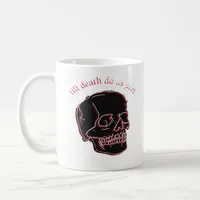 Till Death Do Us Part - Glitch Skull With Funny Te Coffee Mug