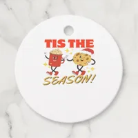 Tis The Season Christmas Retro Characters Favor Tags
