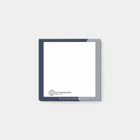 Modern Navy Blue Company Logo Promotional Business Post-it Notes