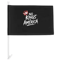 No Kings In America Anti-Monarchy Vintage Style Car Flag