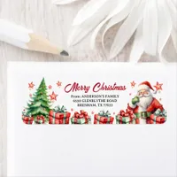 Merry Christmas Return Address Label