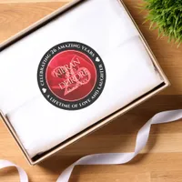 Elegant 26th Rose Wedding Anniversary Celebration Classic Round Sticker