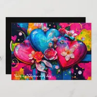 [Graffiti  Love} Goth Grunge Valentines Day Card