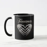 More Skeleton Hands Heart Gothic Halloween Mug