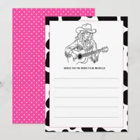 Nash Bash Cowgirl Nashville Bachelorette Advice Card