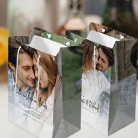 2 Photo Overlay Newlyweds Love Thanks Wedding Medium Gift Bag