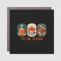 Tis The Season Football Game Day, Fall Autumn Car Magnet