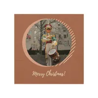 Merry Christmas NYC Rockefeller Plaza Drummer Boy Wood Wall Art