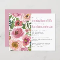 Budget Floral Celebration of Life Invitation