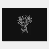 Deer Horn Mushroom Cottage  Goblincore Vintage Aes Sign