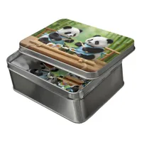 Cute Panda Bear Cubs Preparing Sushi Jigsaw Puzzle