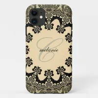 Vintage Gothic Tribal  Lace Monogram iPhone 5 iPhone 11 Case