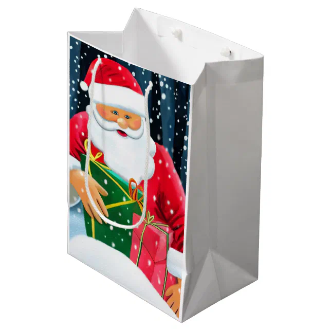 Merry Christmas - Merry Christmas - Santa Claus Medium Gift Bag