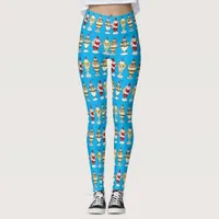 Retro Ice Cream Sundaes   Leggings