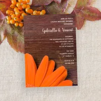 Rustic Orange Daisy Country Couples Wedding Shower Invitation