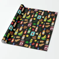 Jamaican Food and Spices Birthday Wrapping Paper