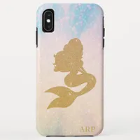 *~* Sparkle Pink Blue Gold Glitter Mermaid Initial iPhone XS Max Case