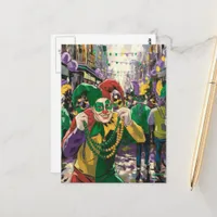 Happy Mardi Gras Jester Postcard