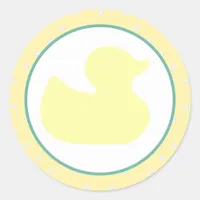 Rubber Duckie Baby Shower Classic Round Sticker