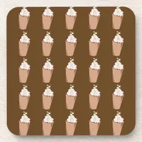 Coffee Time Fun Cups of Joy Mocha Art Yum Beverage Coaster