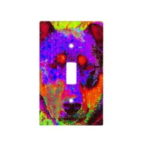 A Colorful Dog Light Switch Cover