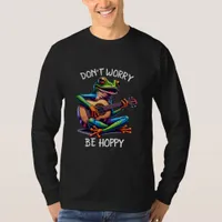 Cute Frog Playing a Guitar | Don't Worry, Be Hoppy T-Shirt