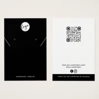 Add Your Logo Necklace Earrings Display Card