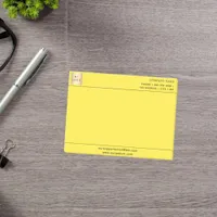 Yellow business logo letterhead post-it notes