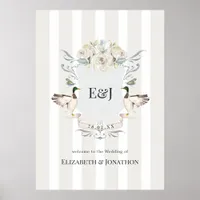 Mallard Crest Elegant Lake Wedding Welcome Poster