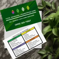 Total Seasonal Landscaping Care Business Card