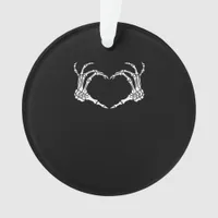 Skeleton Hand Heart Halloween Design Aesthetic Ornament