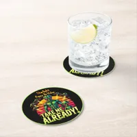 Take Me Already Vivid Cosmic Encounters Start Here Round Paper Coaster